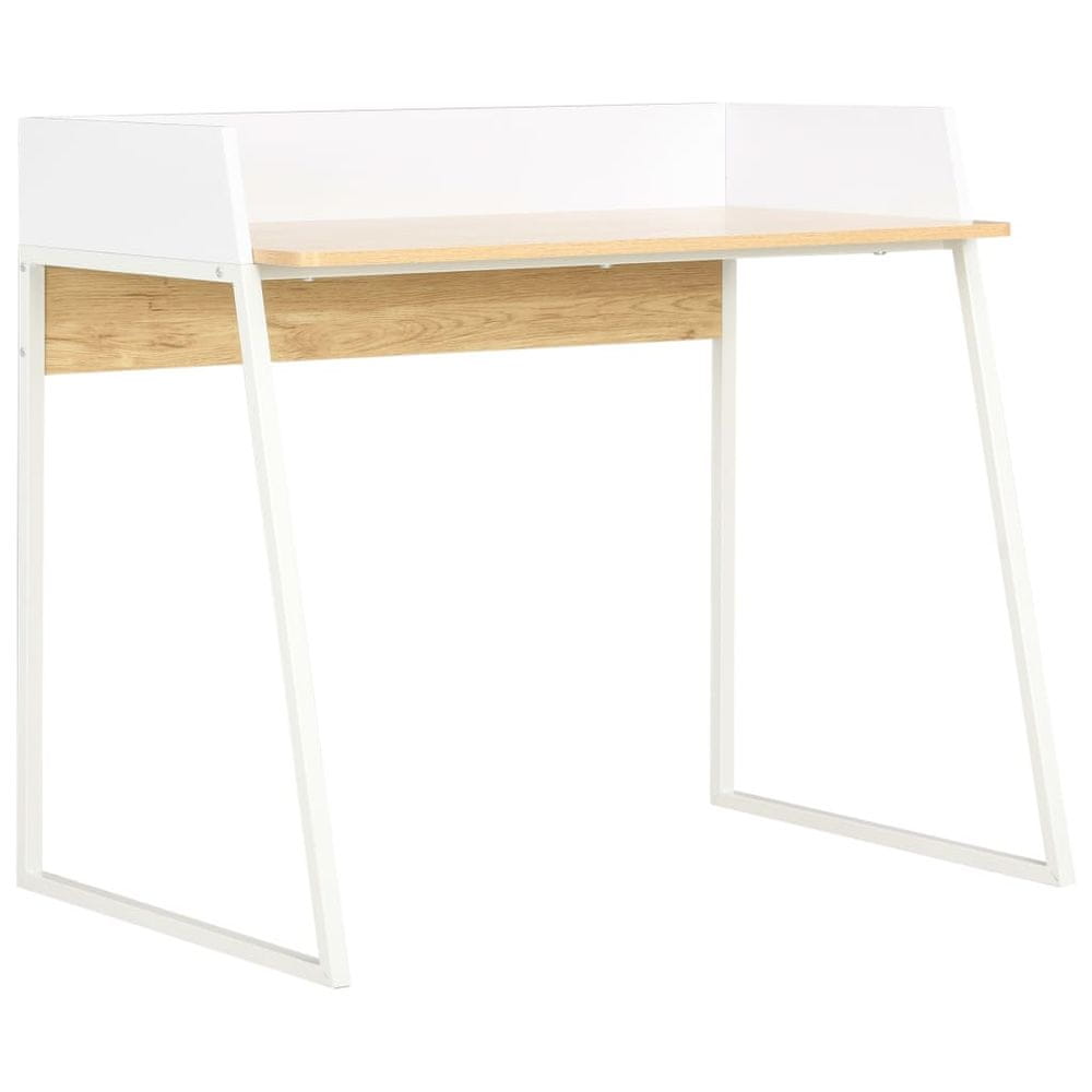 Vidaxl Stôl biely a dubový 90x60x88 cm